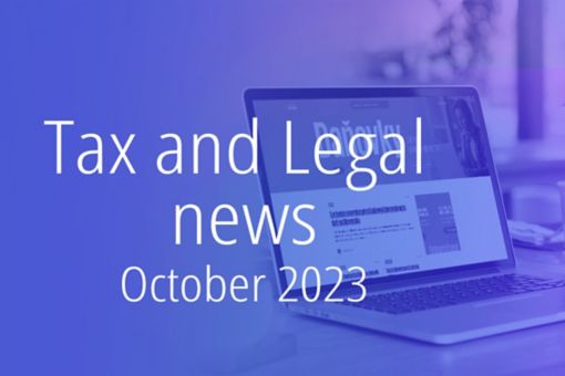 Tax and Legal news | October 2023